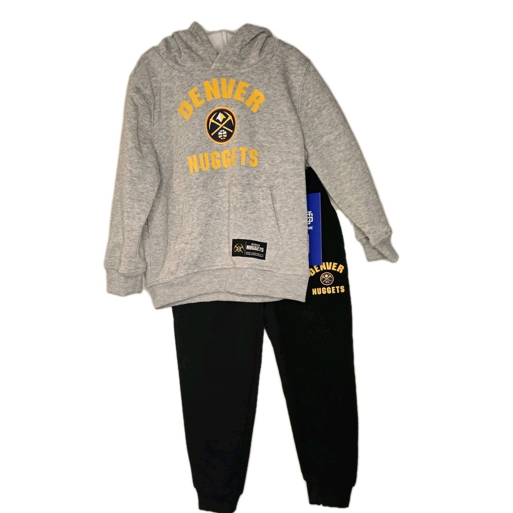 NEW Denver Nuggets Toddler Old School Hoodie + Jogger set 4T Style #VQTI045F